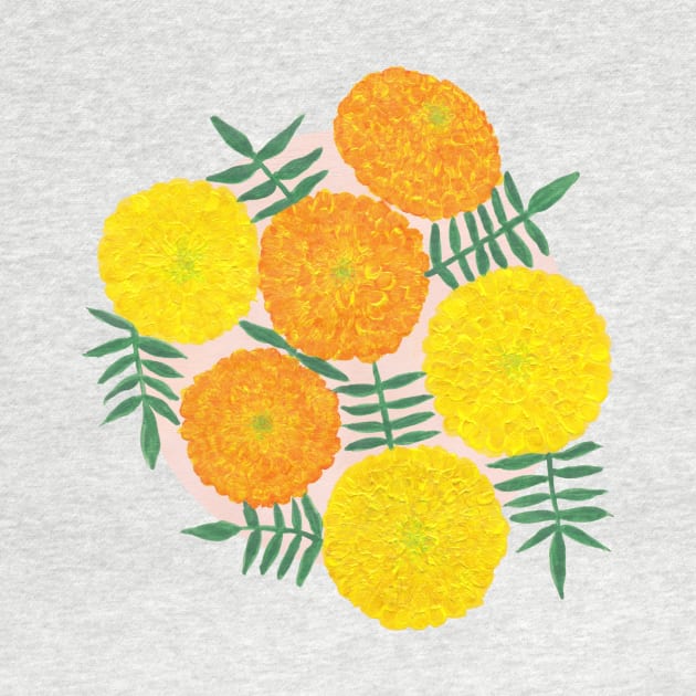 Marigold Flowers by MitaDreamDesign